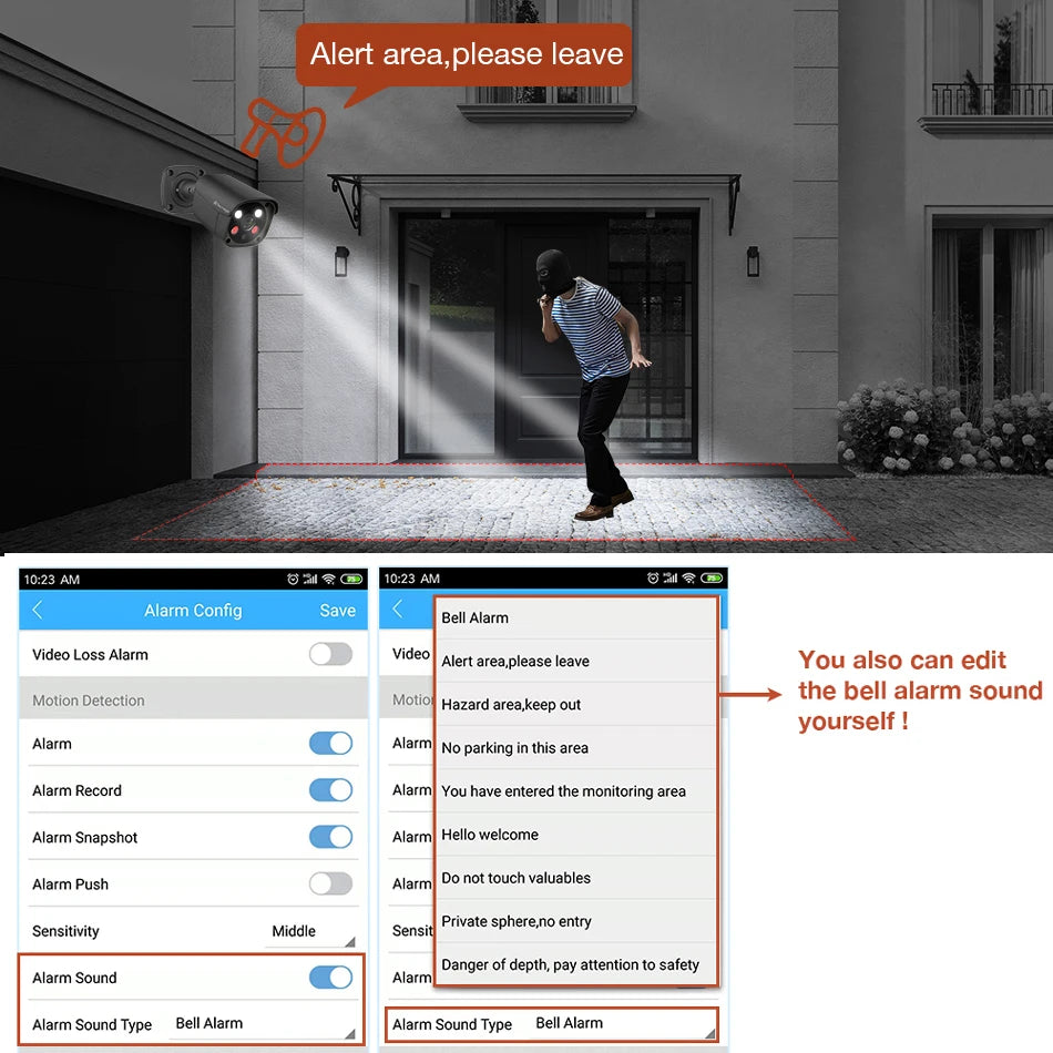 Techage UHD 4K 8MP 5MP Security POE Camera Smart AI Human Detect