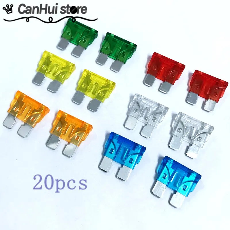 20pcs Automobile Safety Pipe Xenon Lamp Fuse Safety Pipe 1A 5A 7.5A