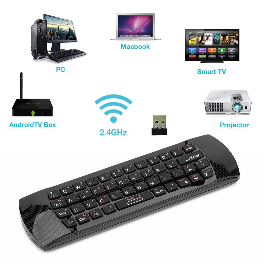 Rii i25 2.4G Mini Wirless Air Mouse Keyboard With IR Remote Control PC