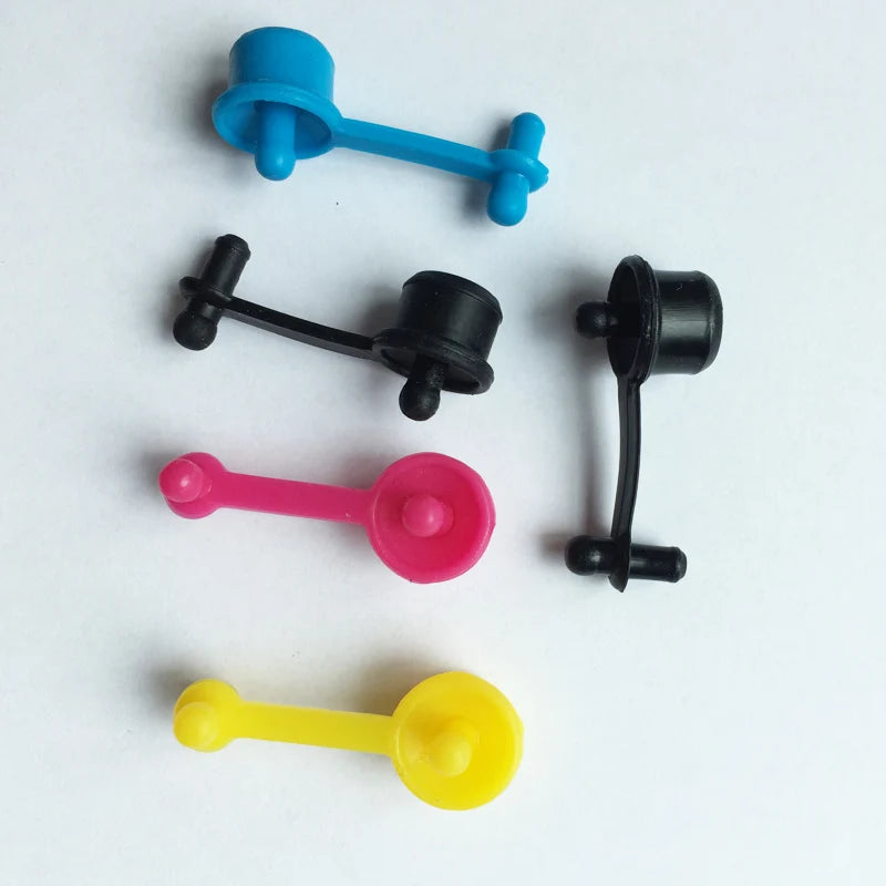 5 Pcs Sealed Color Plug CISS Ink Tank Bottle Cover Refill Kit Tool For