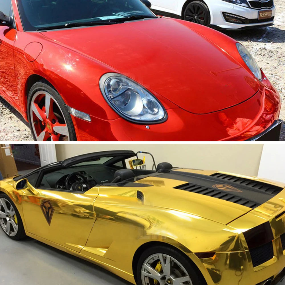 10/30x100cm Chrome Mirror Vinyl Wrap Film Car Sticker Decal DIY Car