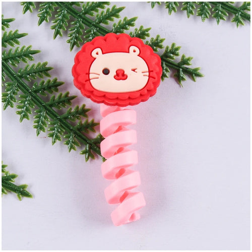 Cartoon Cable Protector For iPhones Android Type-c Winder USB Charging