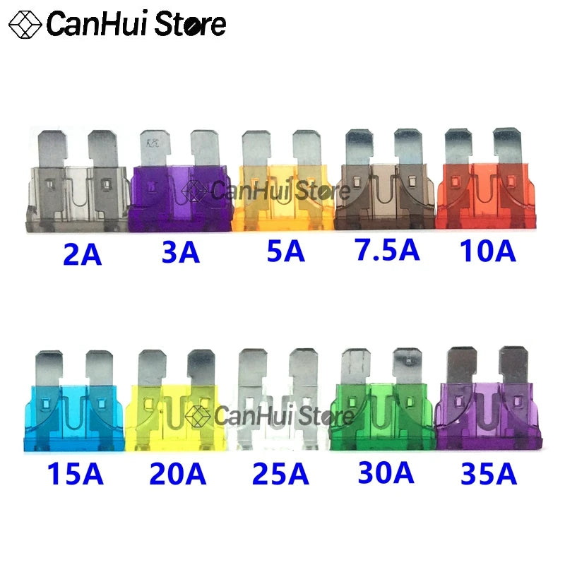 20pcs Automobile Safety Pipe Xenon Lamp Fuse Safety Pipe 1A 5A 7.5A