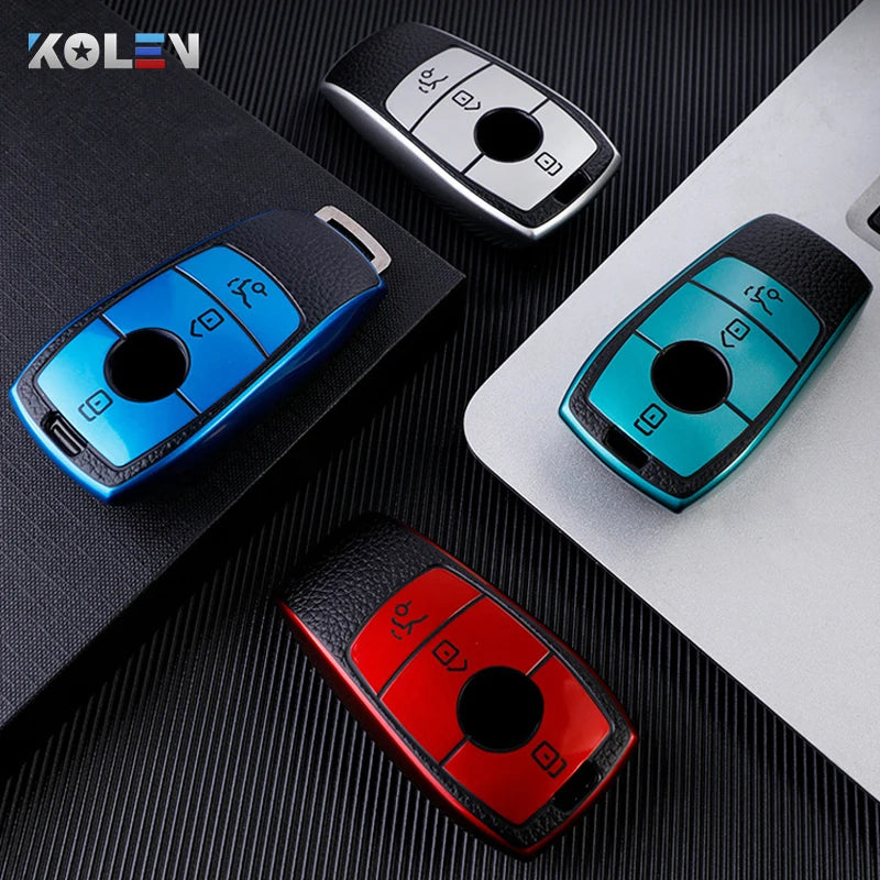 PU+TPU Car Remote Key Cover Case Shell For Mercedes Benz A C E S G GLS