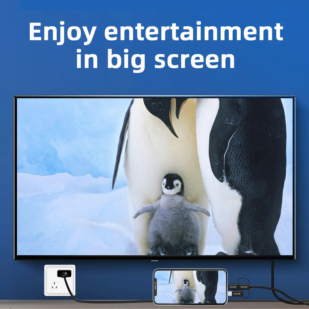 Unnlink Phone to TV Converter Cable Mirror Cast HDMI Cable Lightning