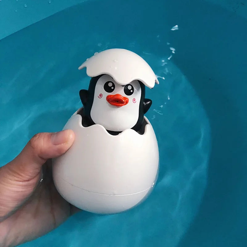 Baby Bathing Toy Kids Cute Duck Penguin Egg Water Spray Sprinkler
