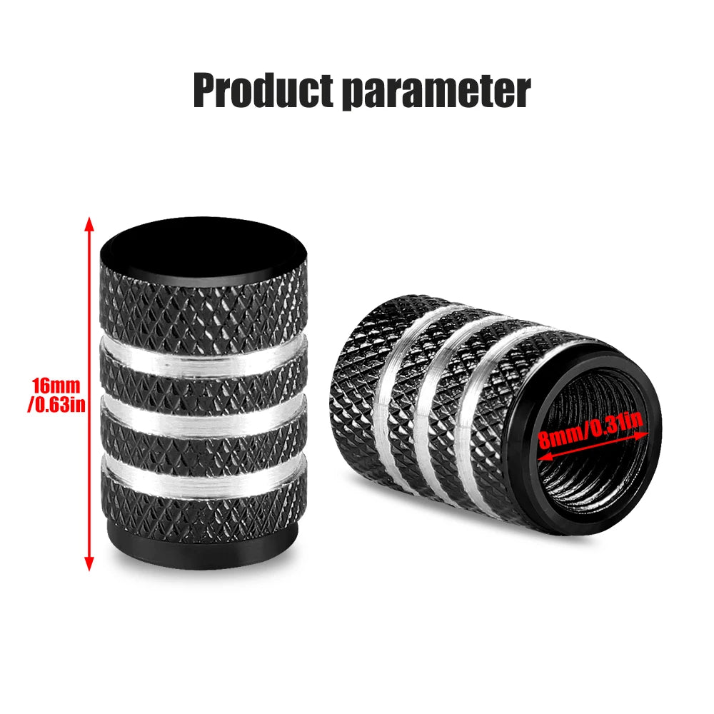 AUTCOAT 4Pcs Aluminum Car Wheel Tire Valve Caps Tyre Rim Stem Covers