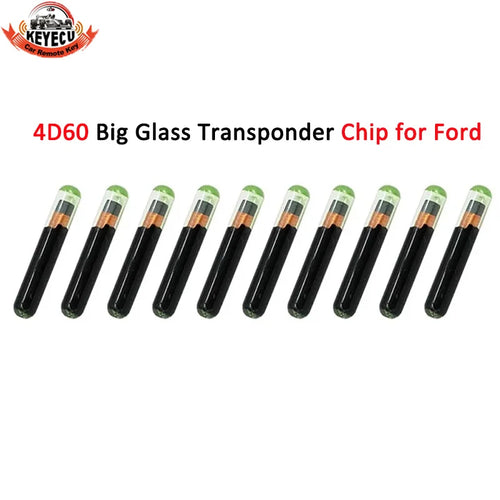 KEYECU Car Key Chip Blank 4D60 Glass Transponder Key Chip For Ford