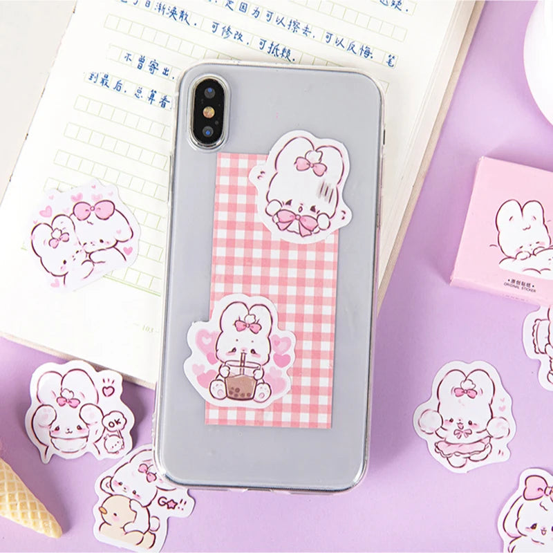 45 Pcs/pack Cute Rabbit Daily Kawaii Decoration Stickers Planner