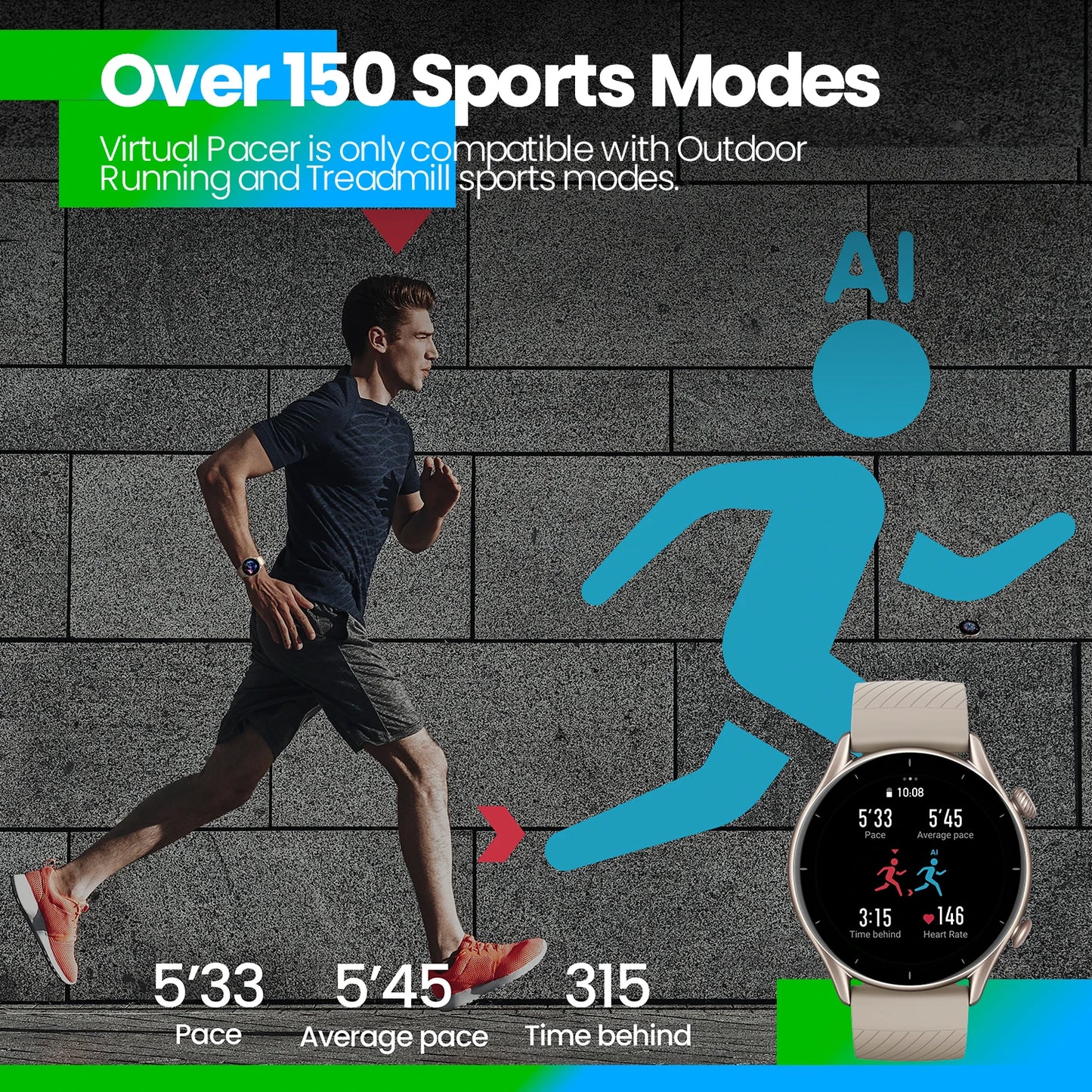 [Refurbished] Amazfit GTR 3 GTR3 GTR-3 46mm Smartwatch 24-hour Health