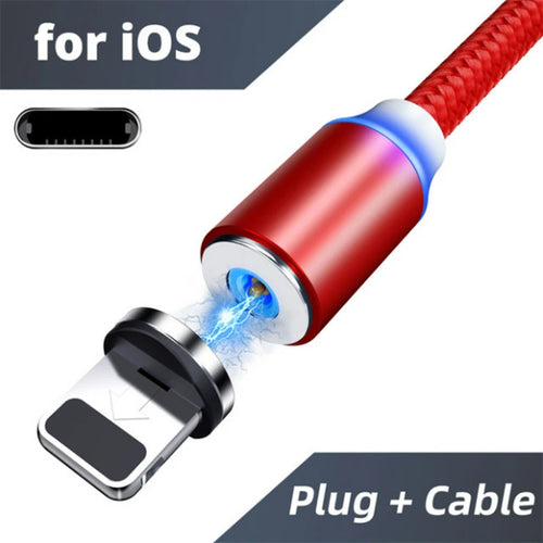 LED Magnetic USB Cable 2.4A Fast Charging Type C Cable Magnet Charger