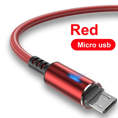 Micro USB Cable Fast Charging Universal 3A Microusb LED Lights For