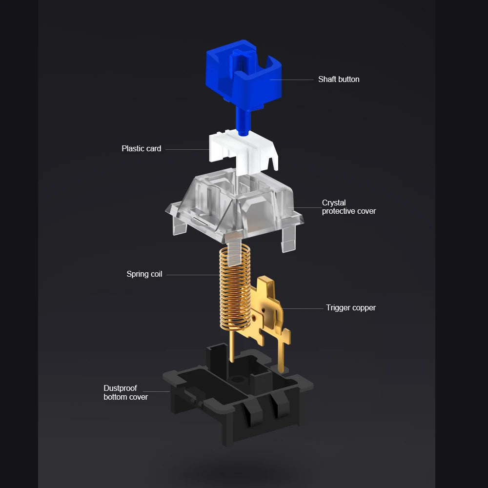 REDRAGON SMD RGB MX switch 3Pin Clicky Linear Tactile silent red blue