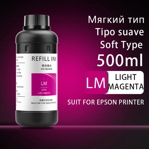 500ML LED UV Ink For Epson L800 L805 L1800 R290 R330 1390 1400 1410