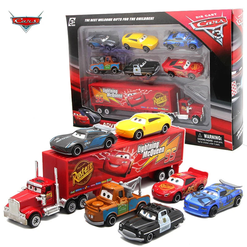 7PCS/Set Disney Pixar Car 3 Lightning m/c/Queen Jackson Storm Mack