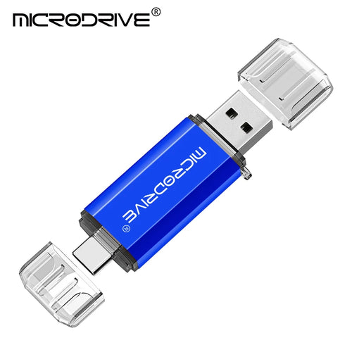 Type C USB Flash Drive OTG 2 IN 1 USB 2.0 Micro USB Pen Drive 128GB