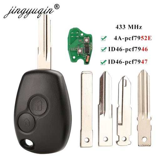 jingyuqin 2BTN Remote Key For Renault Duster Modus Clio 3 Twingo DACIA