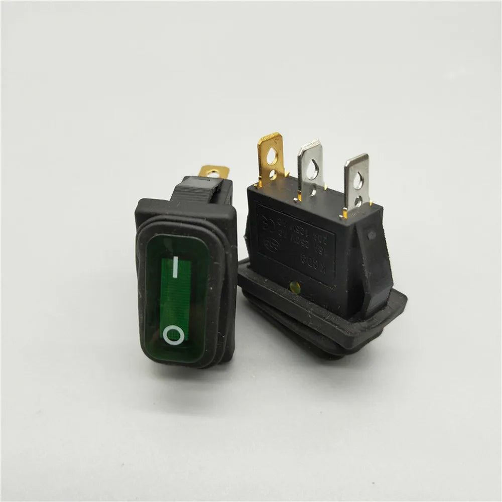 1pcs KCD3 3-pin 12V/220V LED light on / off rectangular long rocker