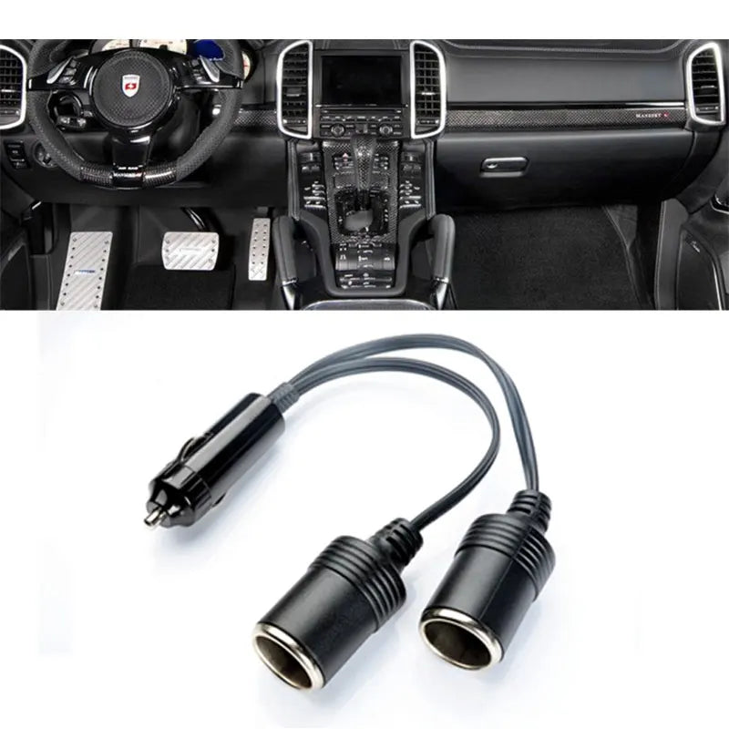 Universal Dual Port Car Cigarette Lighter Splitter Female Socket Plug