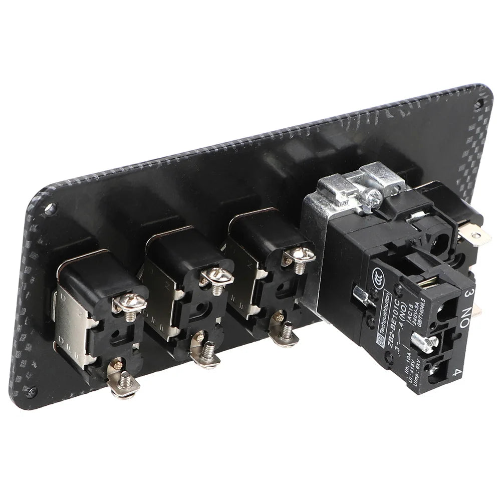 12V Racing Car Starter Rocker Switch Panel Start Stop Ignition Buttons