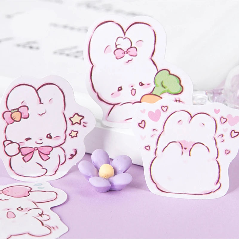 45 Pcs/pack Cute Rabbit Daily Kawaii Decoration Stickers Planner