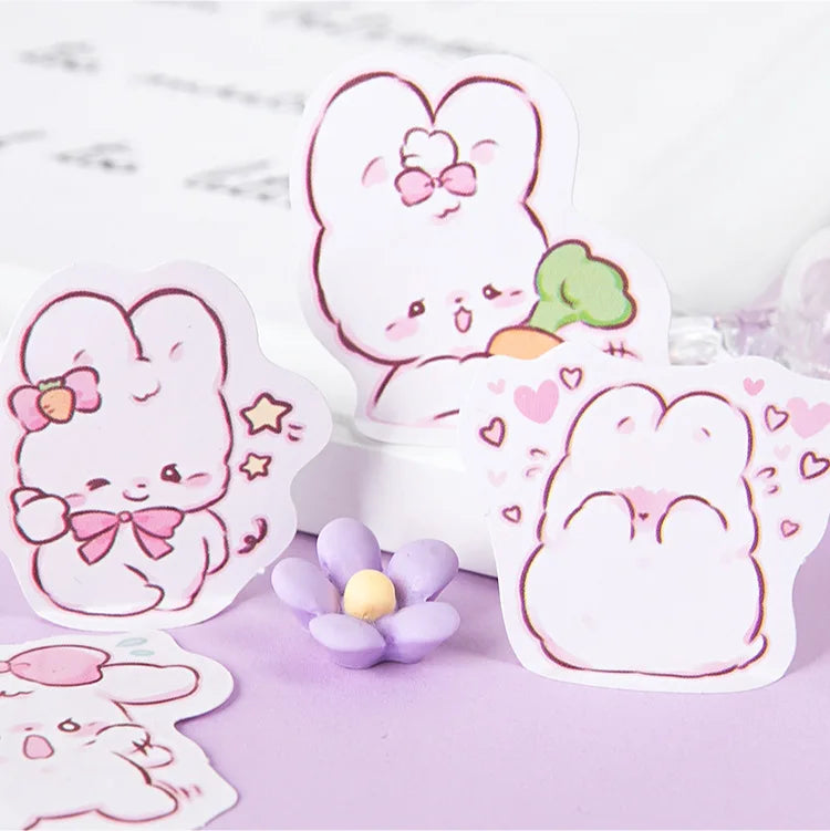 45 pcs/box Cute rabbit daily Kawaii Decoration Stickers Planner