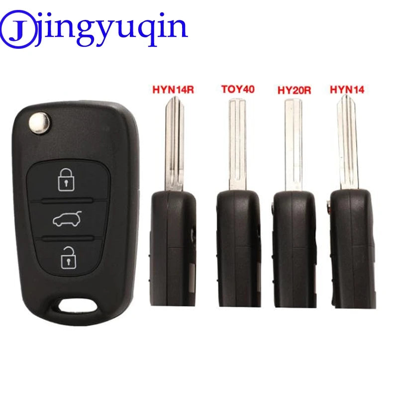 jingyuqin 3 Buttons Flip Remote Key Shell For HYUNDAI I30 IX35 For Kia