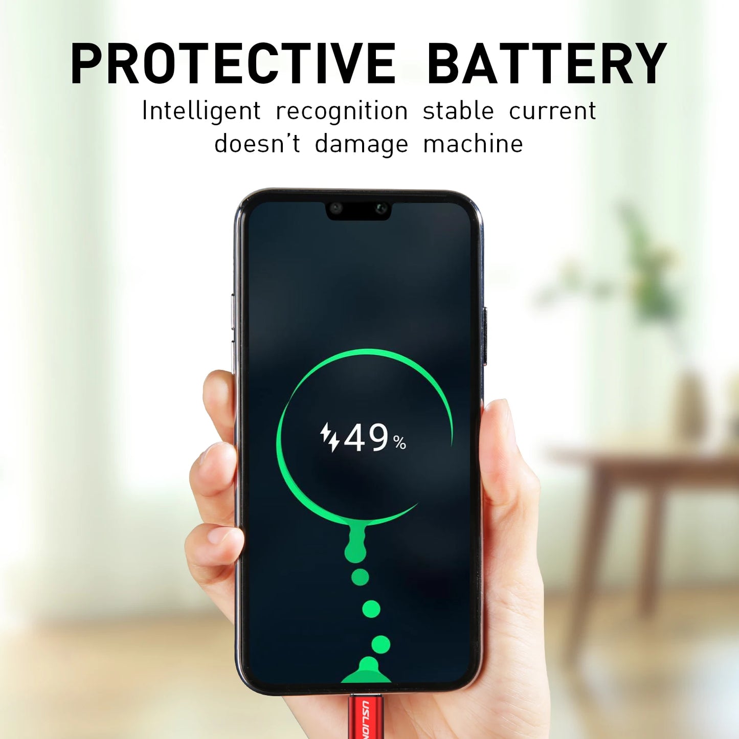 USLION 3A Micro USB Cable Fast Charging for Samsung Xiaomi Huawei