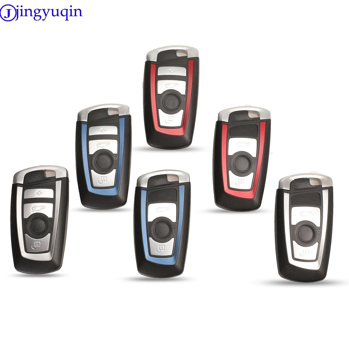 jingyuqin 3/4 Button Smart Remote Key Shell Case Fob For BMW F CAS4 5