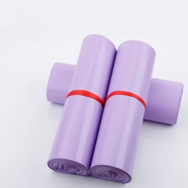 50Pcs Purple Courier Mailer Bags Packaging Poly Package Plastic