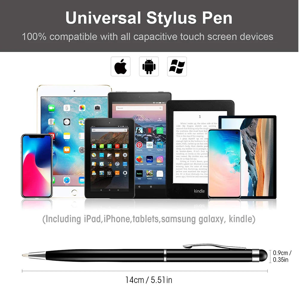 Stylus Pen for Smartphones Tablet 2 in 1 Universal Capacitive Screen