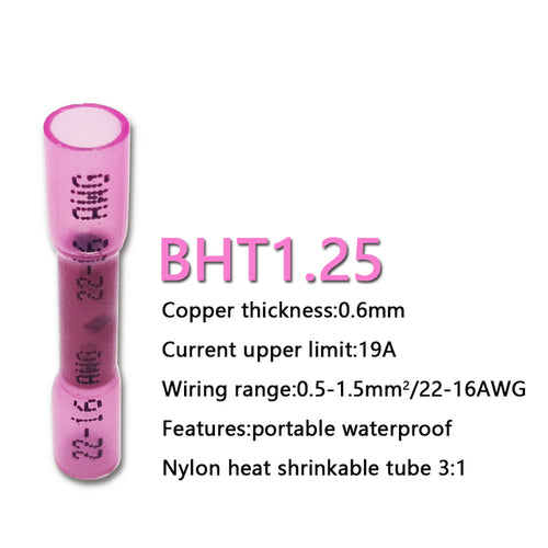 Heat Shrink Butt Wire Connectors Waterproof Insulated Automobile Wire