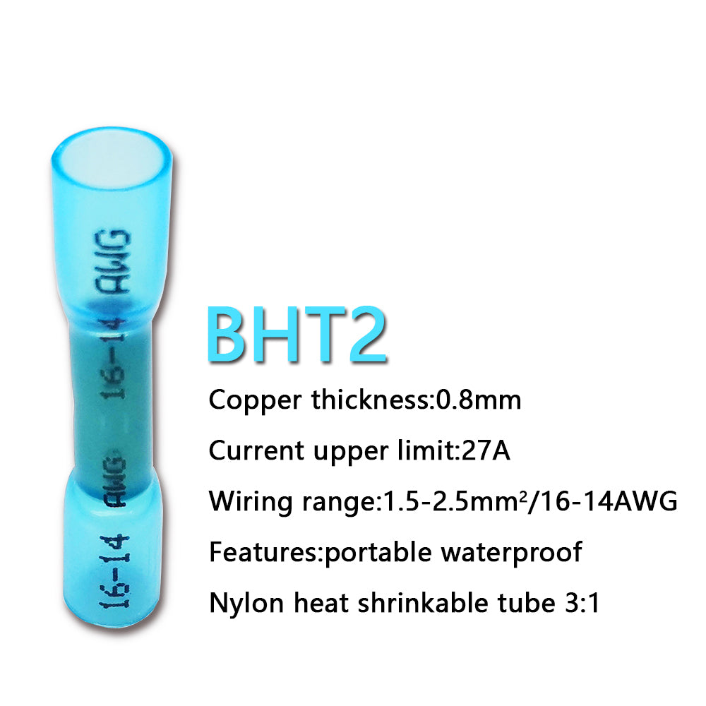 Heat Shrink Butt Wire Connectors Waterproof Insulated Automobile Wire