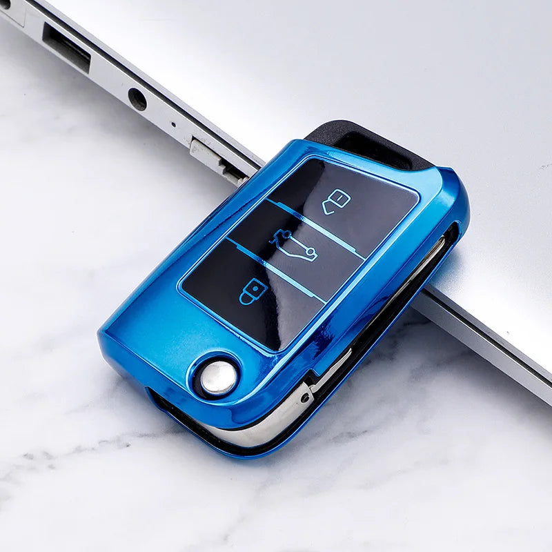 Car Key Case Car Key Full Cover Protection Shell  Bag for VW