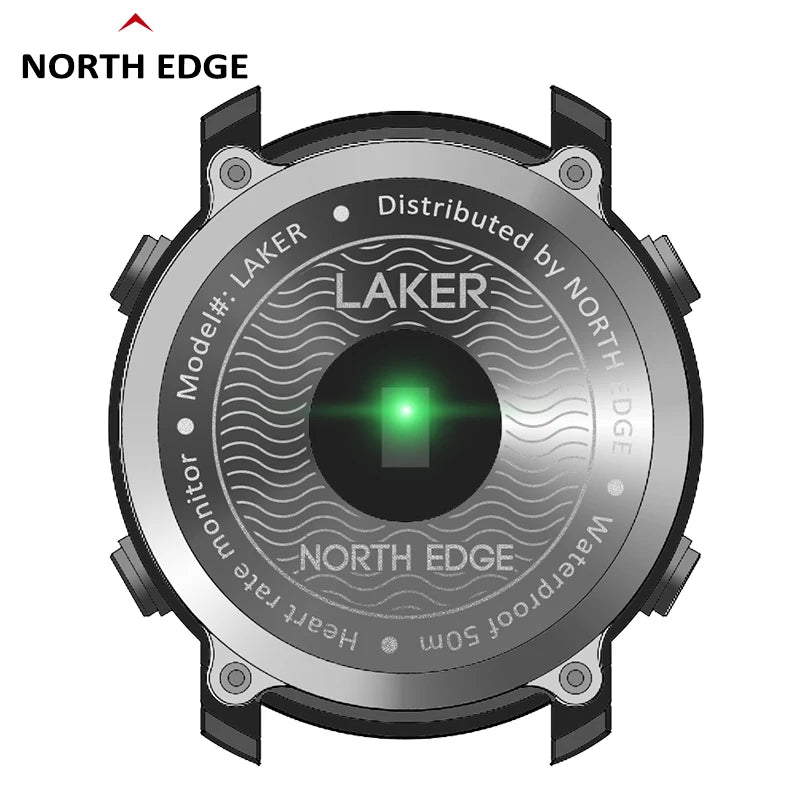 NORTH EDGE Men's Digital Watch Military Waterproof 50M Running Sports