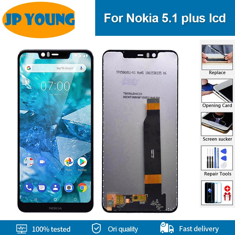 Original 5.8" LCD For Nokia 5.1 Plus LCD Display Touch Screen