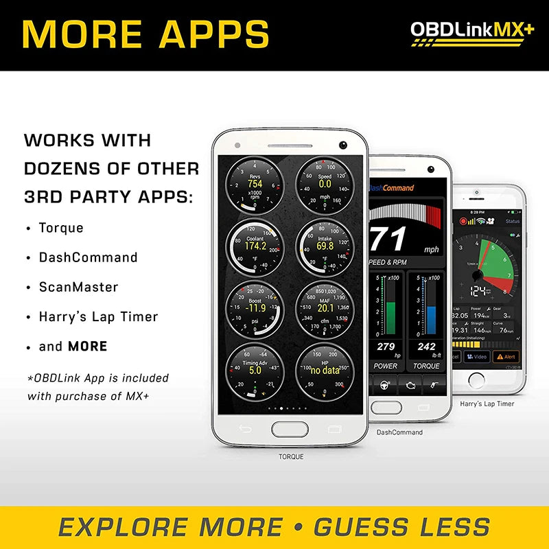 OBDLink LX MX+ OBD2 Scanner ELM327 Diagnostic Scan Tool for iPhone,