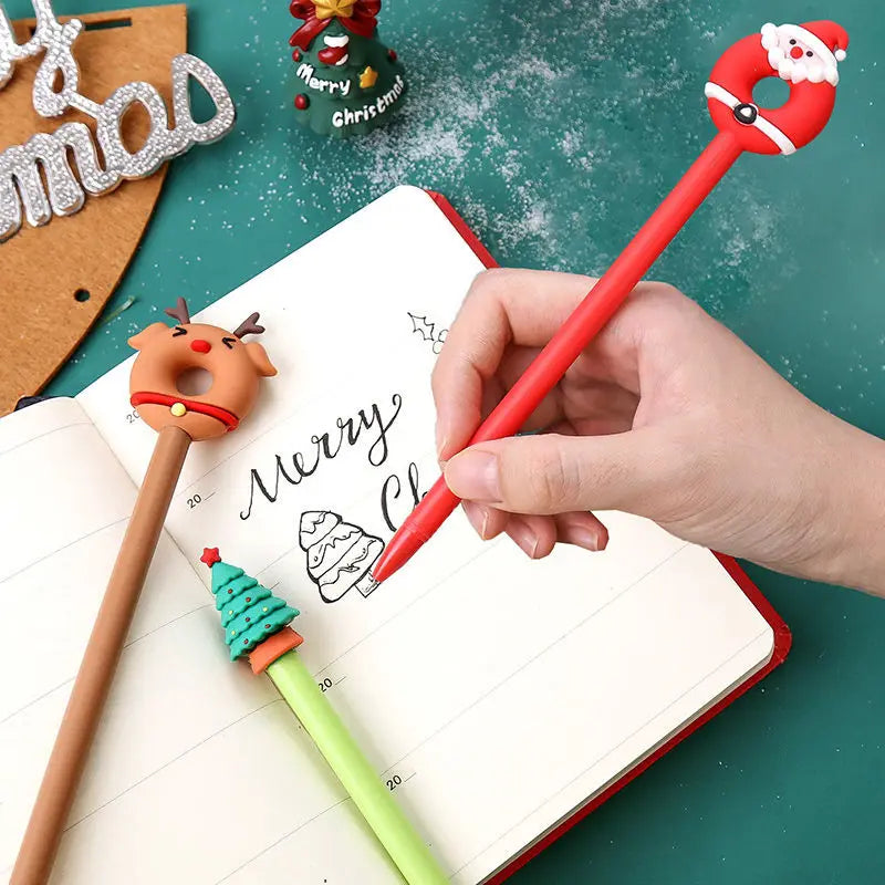 20Pcs Kawaii Christmas Gel Pen Cute Christmas Tree Reindeer Santa