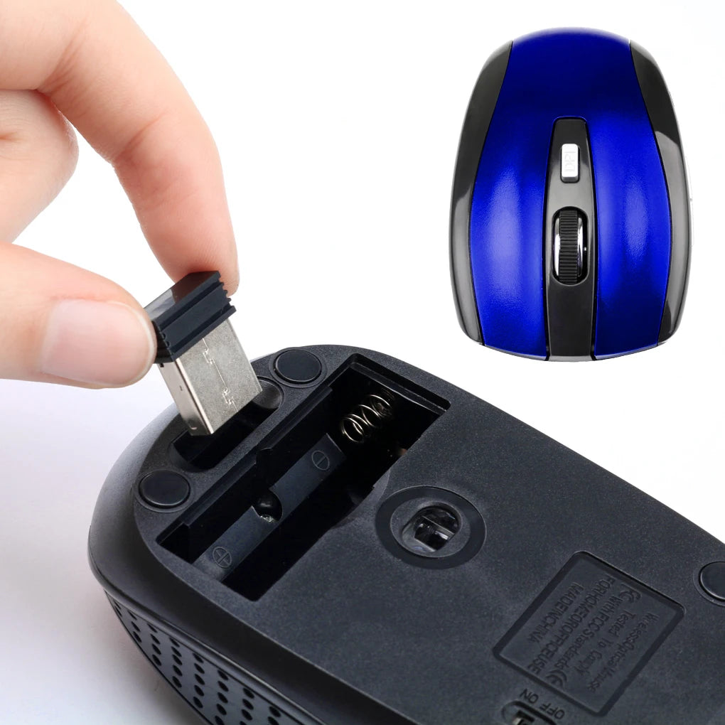 Adjustable DPI Mouse 2.4GHz Wireless Mouse 6 Buttons Optical Gaming