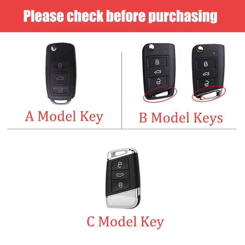 Car Key Case Car Key Full Cover Protection Shell  Bag for VW