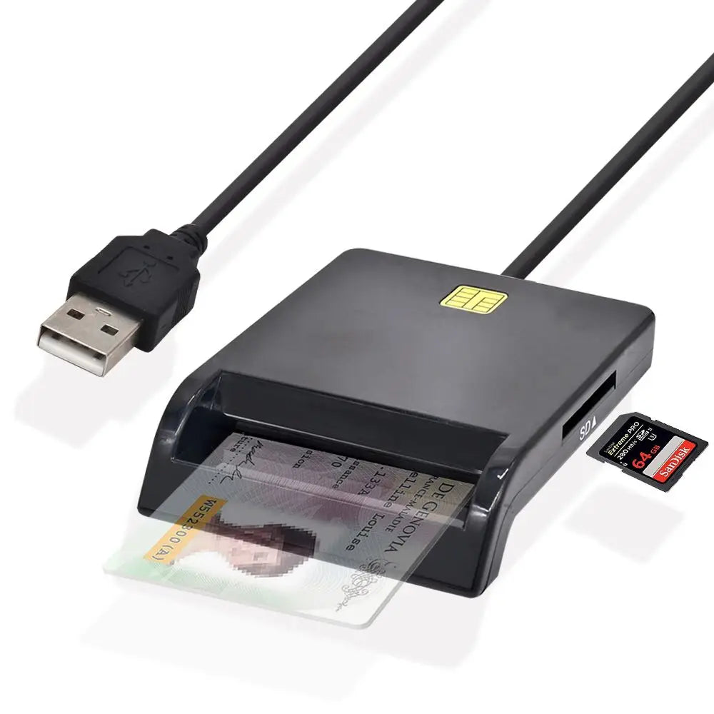 UTHAI X02 USB SIM Smart Card Reader For Bank Card IC/ID EMV SD TF MMC