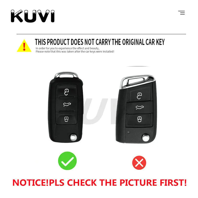 Leather TPU Car Key Case Cover For Volkswagen VW Polo Golf Passat