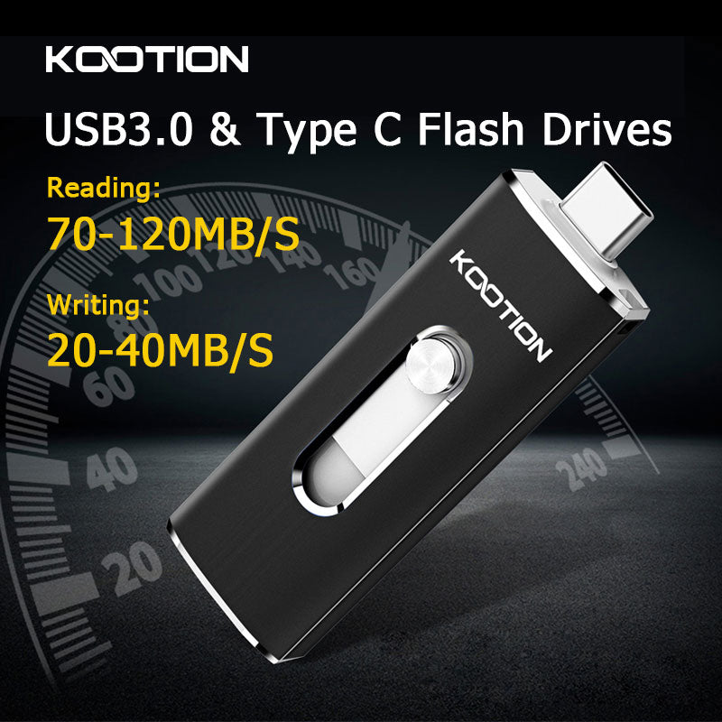 Kootion U21 Usb 3.0 Type C Usb Flash Drive Otg Pen Drive 256gb 128gb