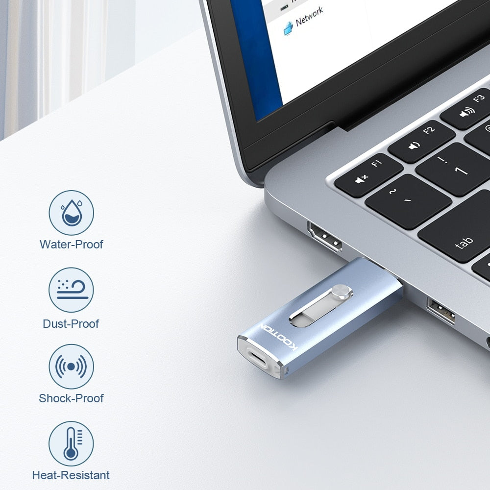 Kootion U21 Usb 3.0 Type C Usb Flash Drive Otg Pen Drive 256gb 128gb