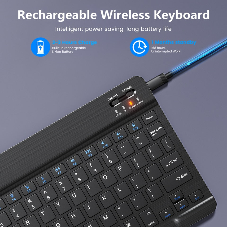 Mini Bluetooth Keyboard Wireless Keyboard Rechargeable For Ipad Phone