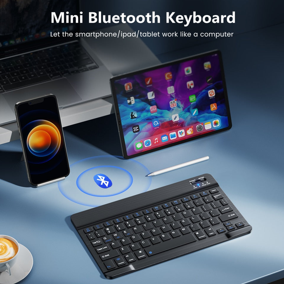 Mini Bluetooth Keyboard Wireless Keyboard Rechargeable For Ipad Phone