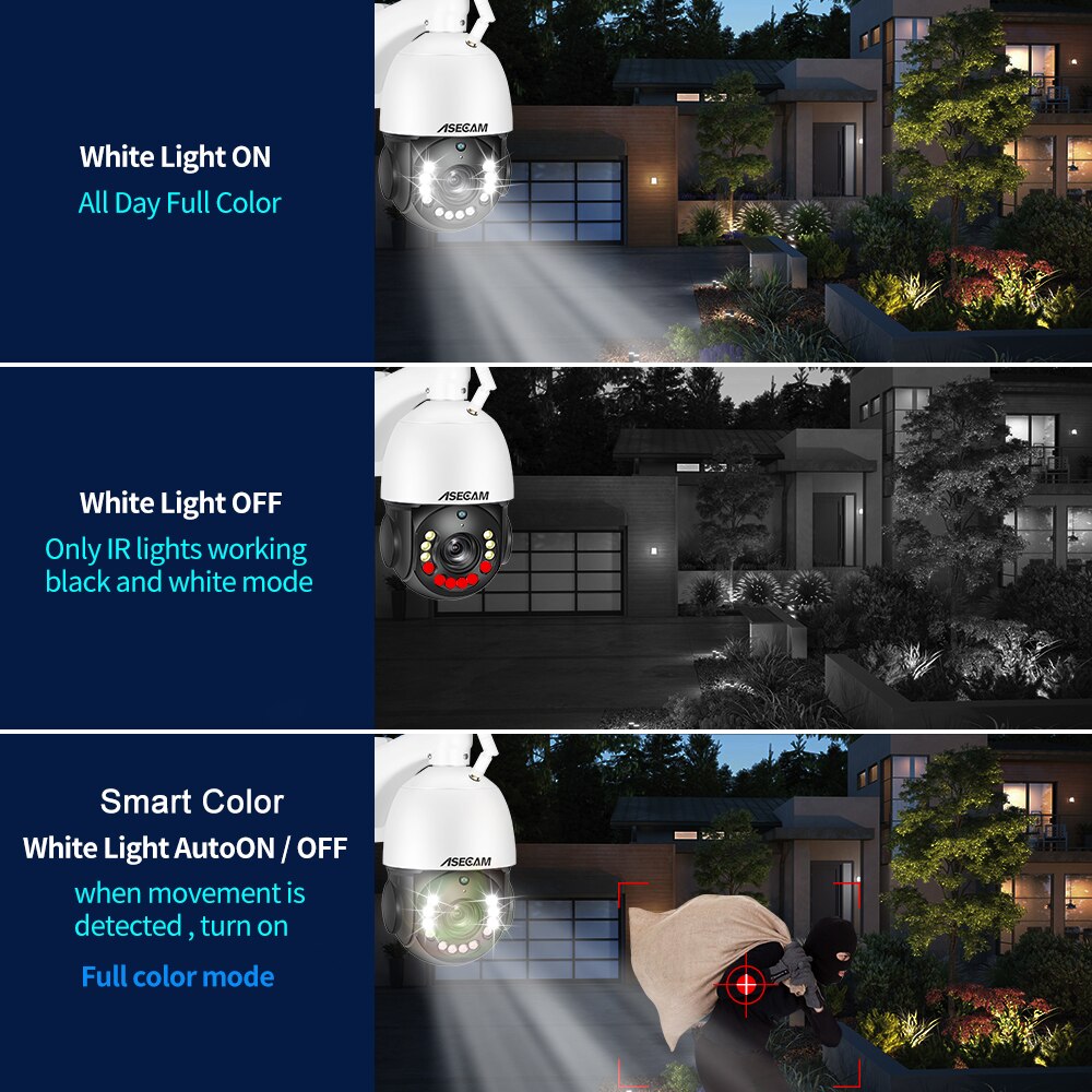 New 8mp 4k Ptz Ip Camera Wifi Audio Outdoor Tracking 30x Zoom Poe