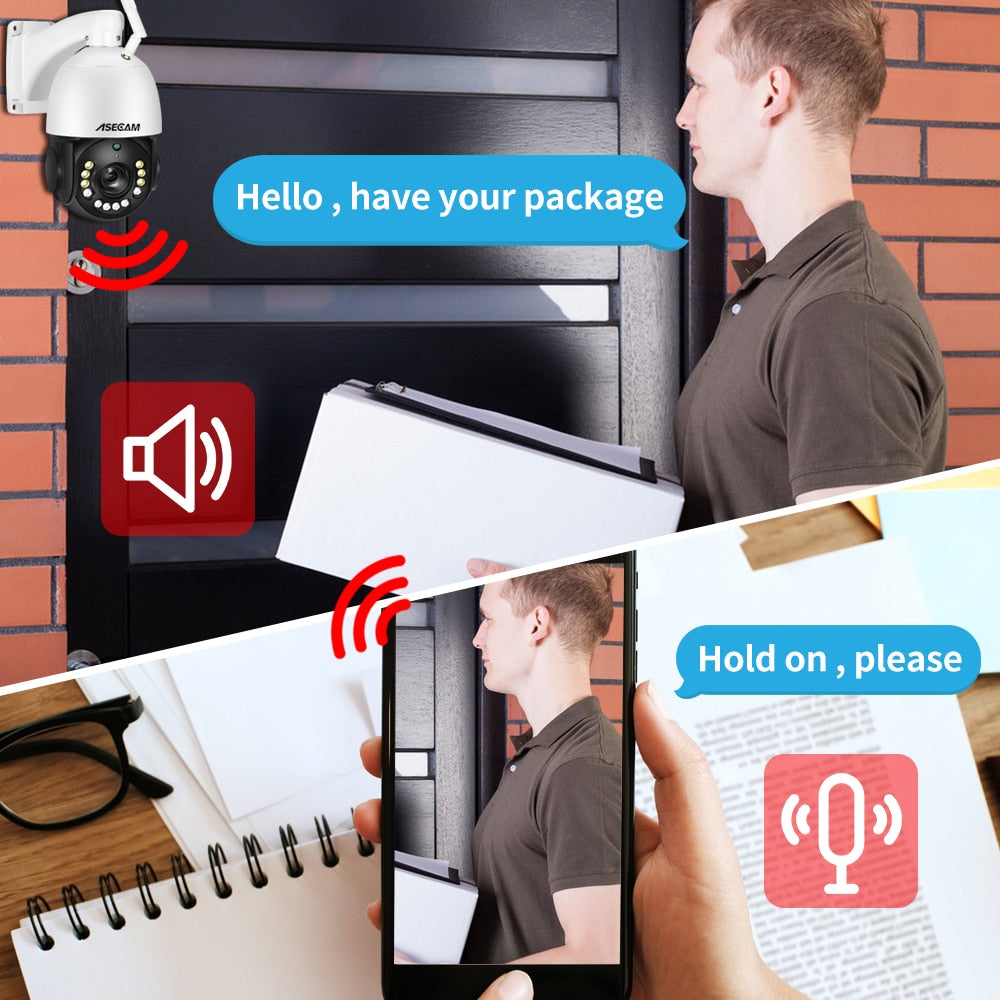 New 8mp 4k Ptz Ip Camera Wifi Audio Outdoor Tracking 30x Zoom Poe