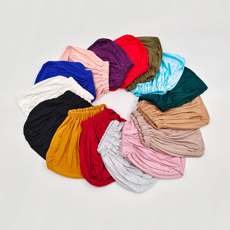 New Soft Modal Muslim Turban Hat Inner Hijab Caps Islamic Underscarf