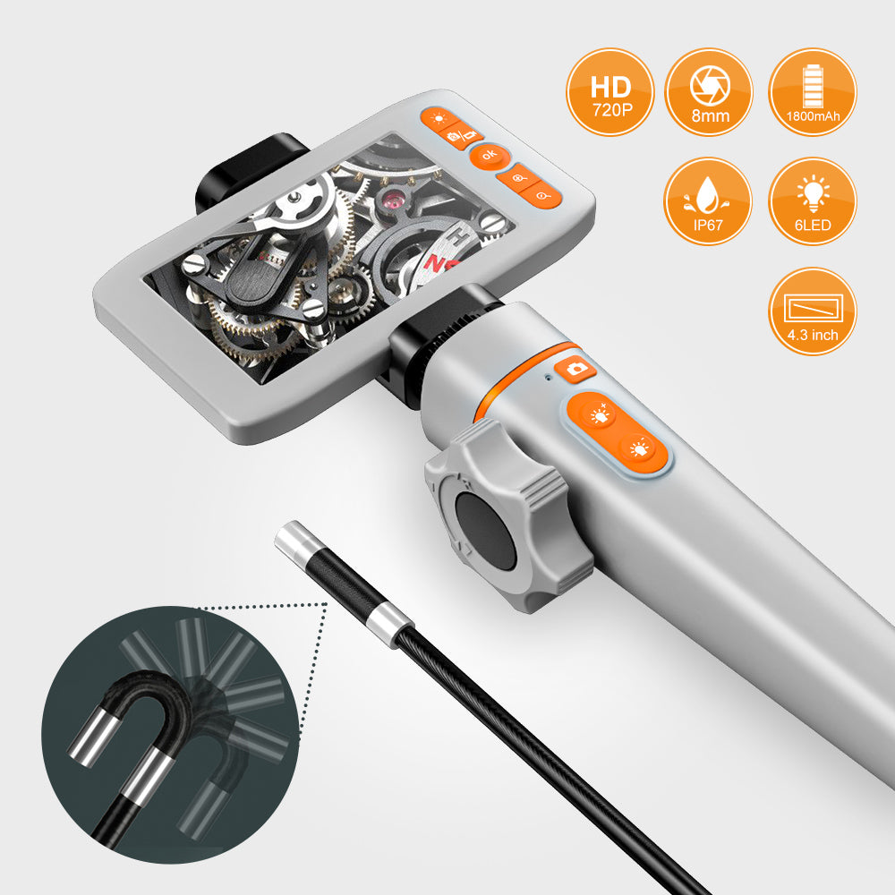 Newest 180 Degree Inspection Camera Articulating Industrial Endoscope